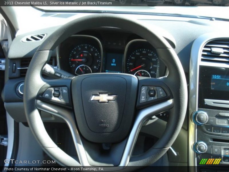 Silver Ice Metallic / Jet Black/Titanium 2013 Chevrolet Malibu LS