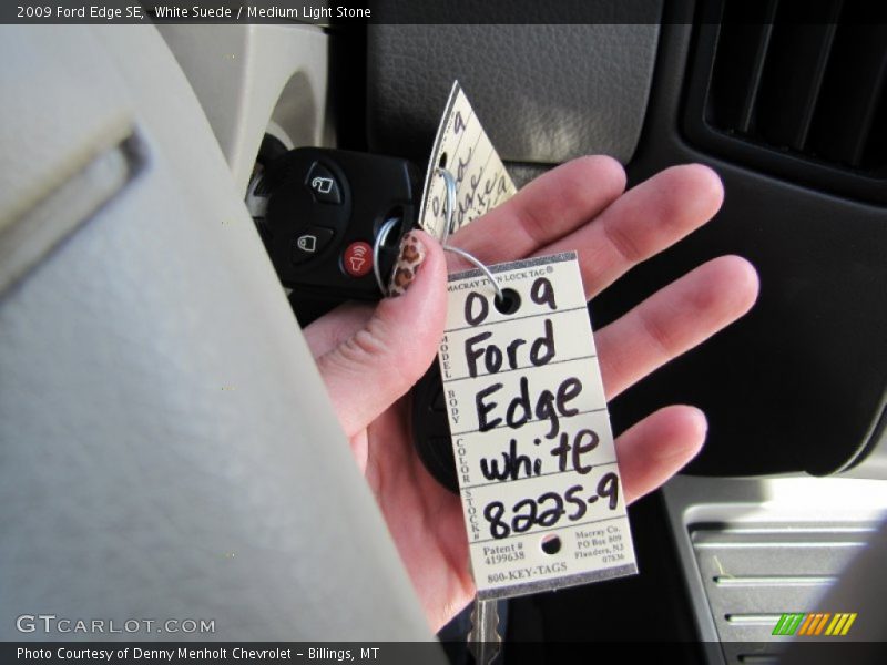 White Suede / Medium Light Stone 2009 Ford Edge SE