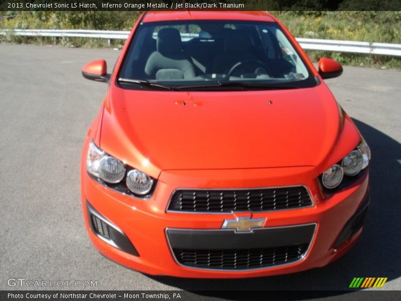 Inferno Orange Metallic / Jet Black/Dark Titanium 2013 Chevrolet Sonic LS Hatch