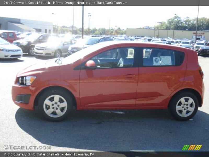 Inferno Orange Metallic / Jet Black/Dark Titanium 2013 Chevrolet Sonic LS Hatch