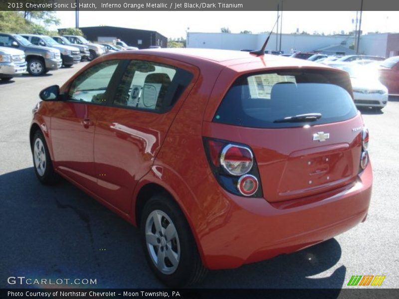 Inferno Orange Metallic / Jet Black/Dark Titanium 2013 Chevrolet Sonic LS Hatch