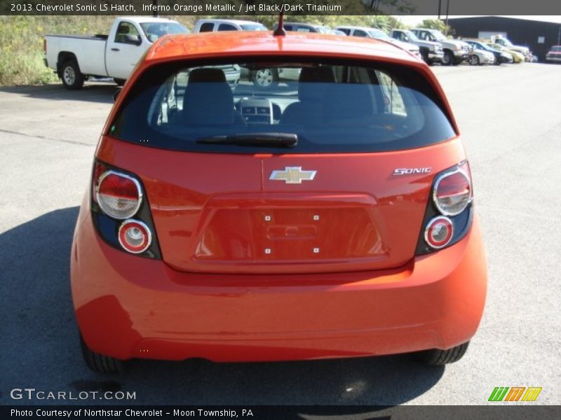 Inferno Orange Metallic / Jet Black/Dark Titanium 2013 Chevrolet Sonic LS Hatch
