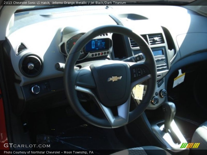 Inferno Orange Metallic / Jet Black/Dark Titanium 2013 Chevrolet Sonic LS Hatch