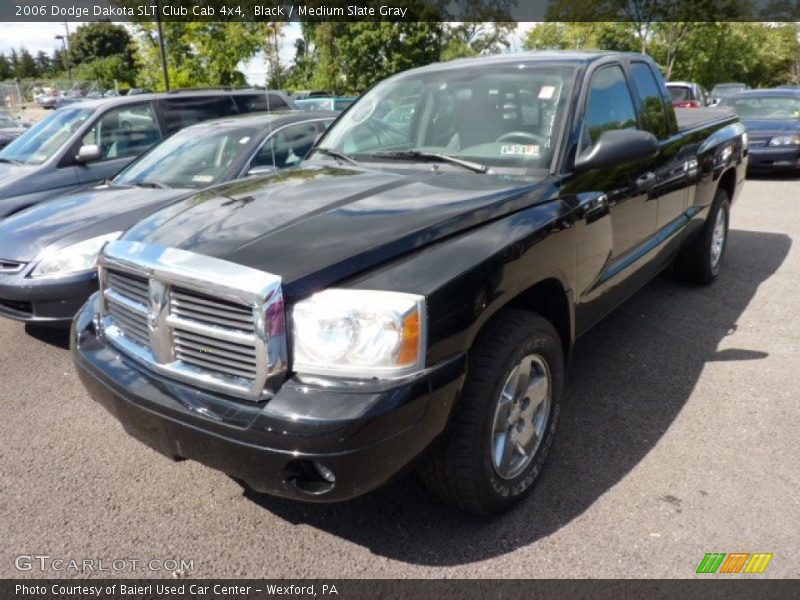 Black / Medium Slate Gray 2006 Dodge Dakota SLT Club Cab 4x4