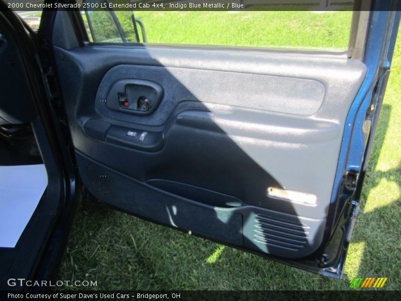 Indigo Blue Metallic / Blue 2000 Chevrolet Silverado 2500 LS Extended Cab 4x4