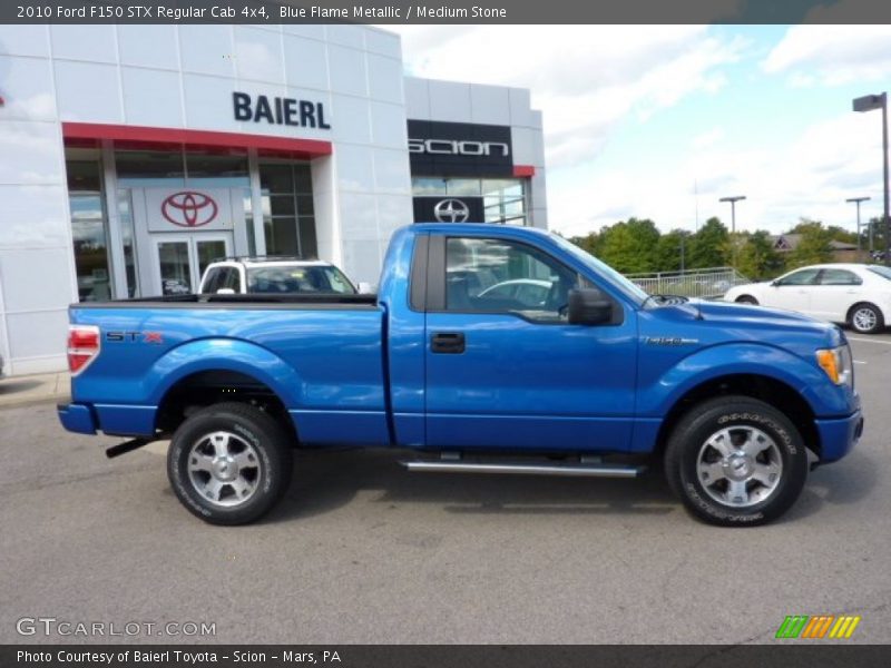 Blue Flame Metallic / Medium Stone 2010 Ford F150 STX Regular Cab 4x4