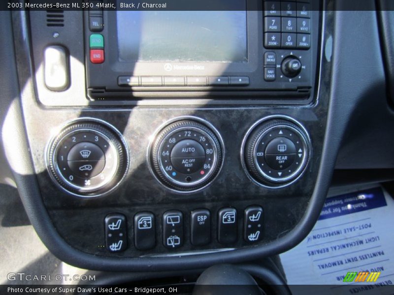 Black / Charcoal 2003 Mercedes-Benz ML 350 4Matic