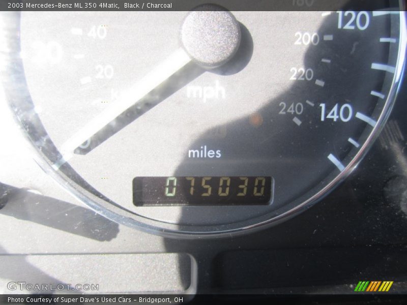 Black / Charcoal 2003 Mercedes-Benz ML 350 4Matic