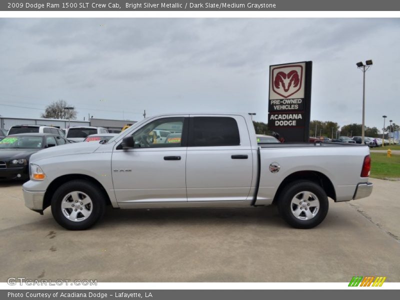Bright Silver Metallic / Dark Slate/Medium Graystone 2009 Dodge Ram 1500 SLT Crew Cab
