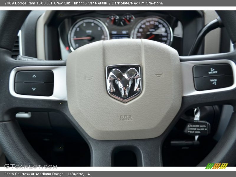Bright Silver Metallic / Dark Slate/Medium Graystone 2009 Dodge Ram 1500 SLT Crew Cab