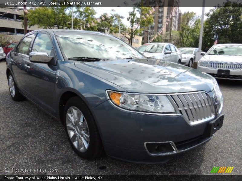 Steel Blue Metallic / Cashmere 2011 Lincoln MKZ AWD
