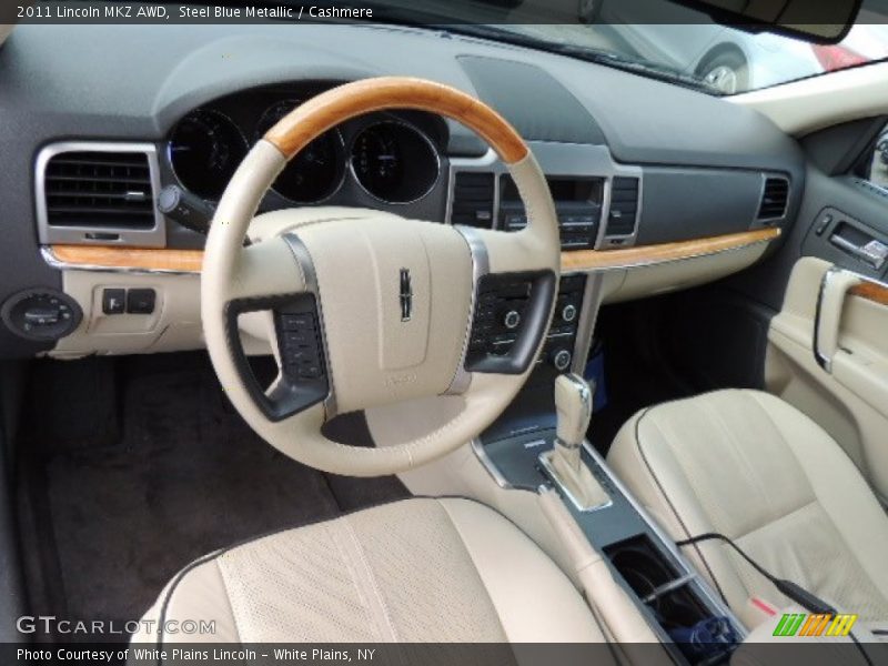Steel Blue Metallic / Cashmere 2011 Lincoln MKZ AWD
