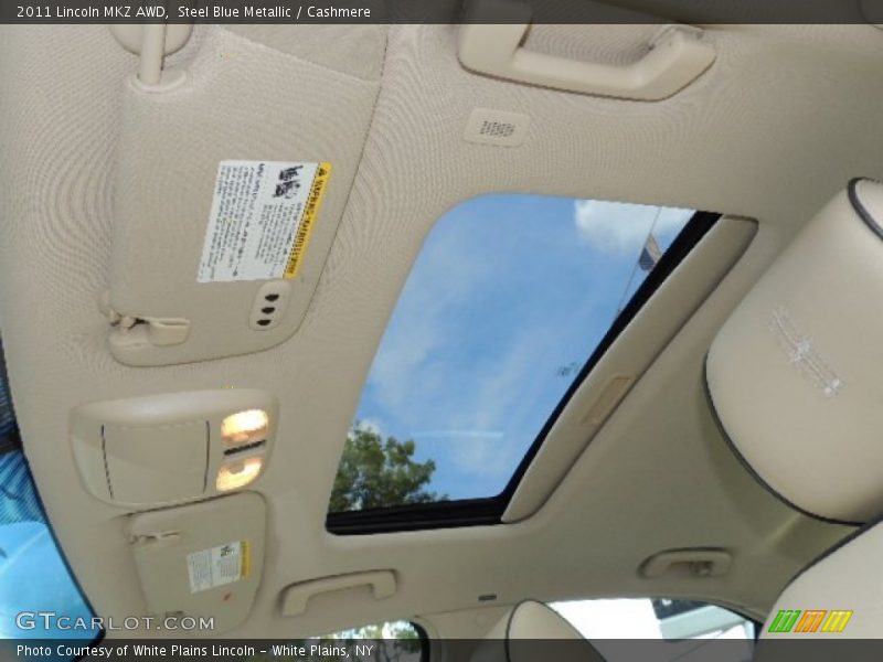Steel Blue Metallic / Cashmere 2011 Lincoln MKZ AWD