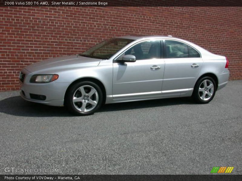Silver Metallic / Sandstone Beige 2008 Volvo S80 T6 AWD