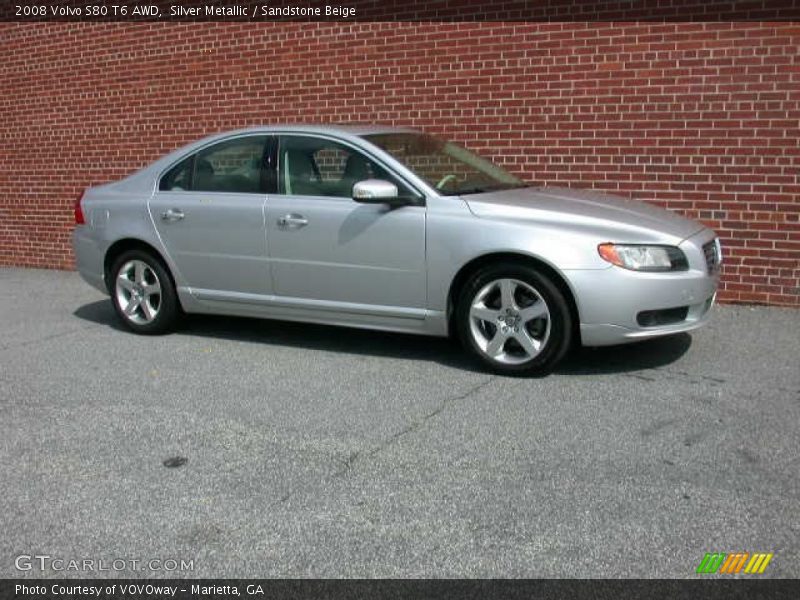 Silver Metallic / Sandstone Beige 2008 Volvo S80 T6 AWD