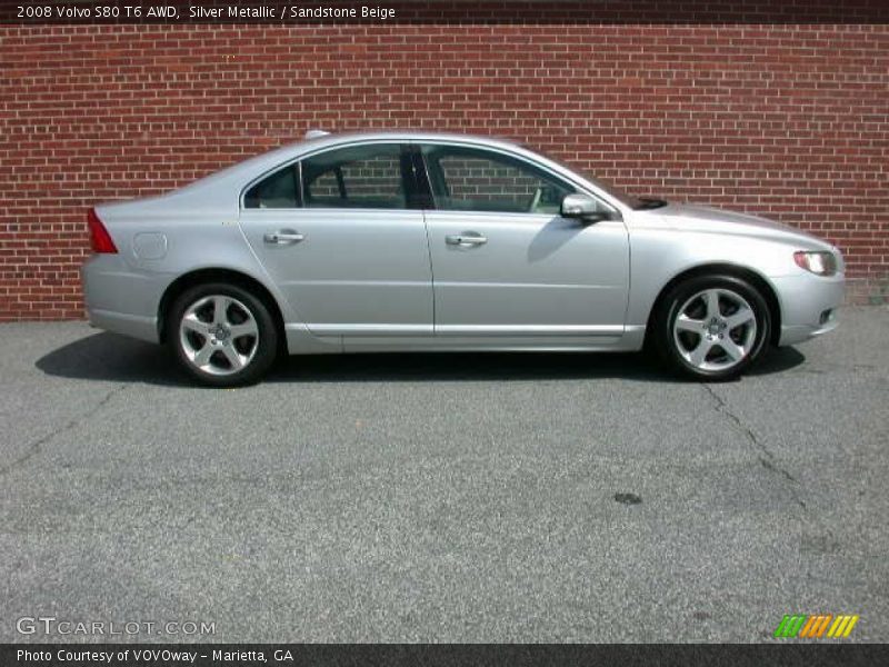 Silver Metallic / Sandstone Beige 2008 Volvo S80 T6 AWD