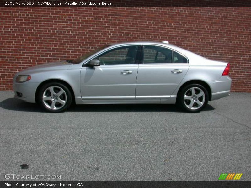 Silver Metallic / Sandstone Beige 2008 Volvo S80 T6 AWD