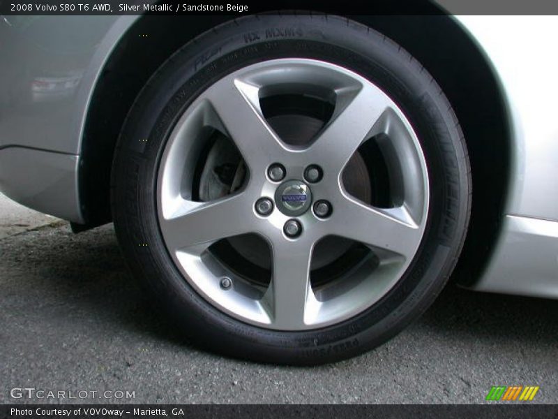 Silver Metallic / Sandstone Beige 2008 Volvo S80 T6 AWD