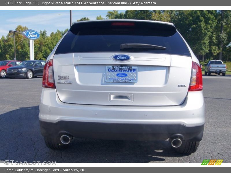 Ingot Silver Metallic / SEL Appearance Charcoal Black/Gray Alcantara 2013 Ford Edge SEL