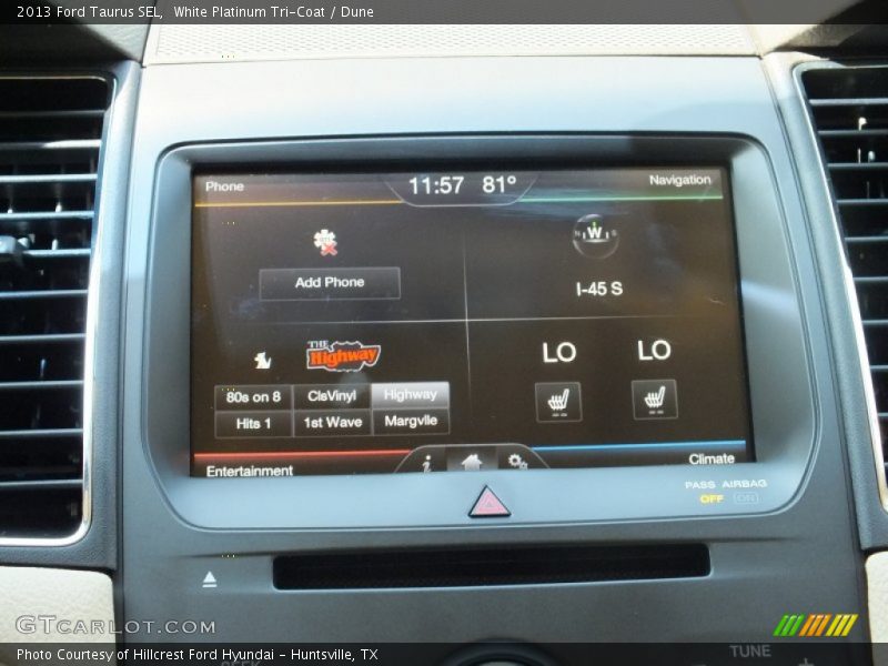 White Platinum Tri-Coat / Dune 2013 Ford Taurus SEL