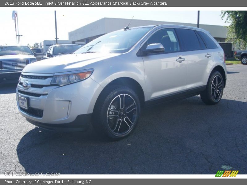 Ingot Silver Metallic / SEL Appearance Charcoal Black/Gray Alcantara 2013 Ford Edge SEL
