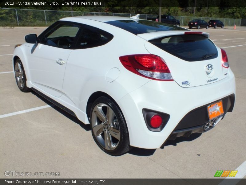 Elite White Pearl / Blue 2013 Hyundai Veloster Turbo