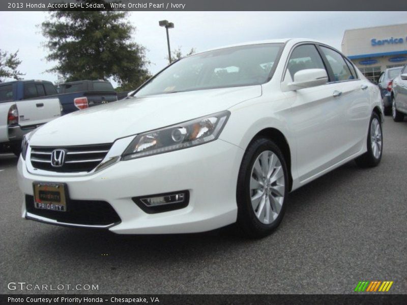 White Orchid Pearl / Ivory 2013 Honda Accord EX-L Sedan