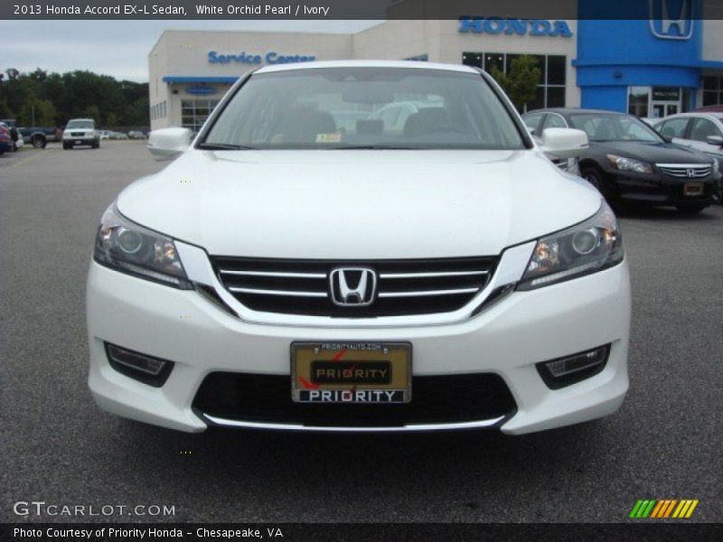 White Orchid Pearl / Ivory 2013 Honda Accord EX-L Sedan