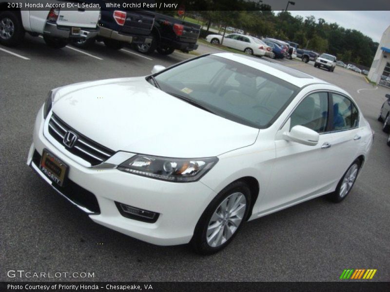 White Orchid Pearl / Ivory 2013 Honda Accord EX-L Sedan