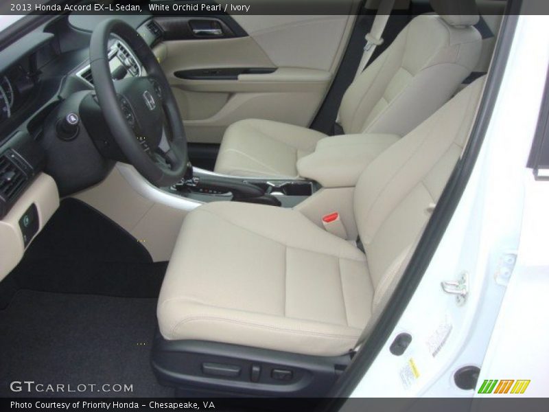 Front Seat of 2013 Accord EX-L Sedan