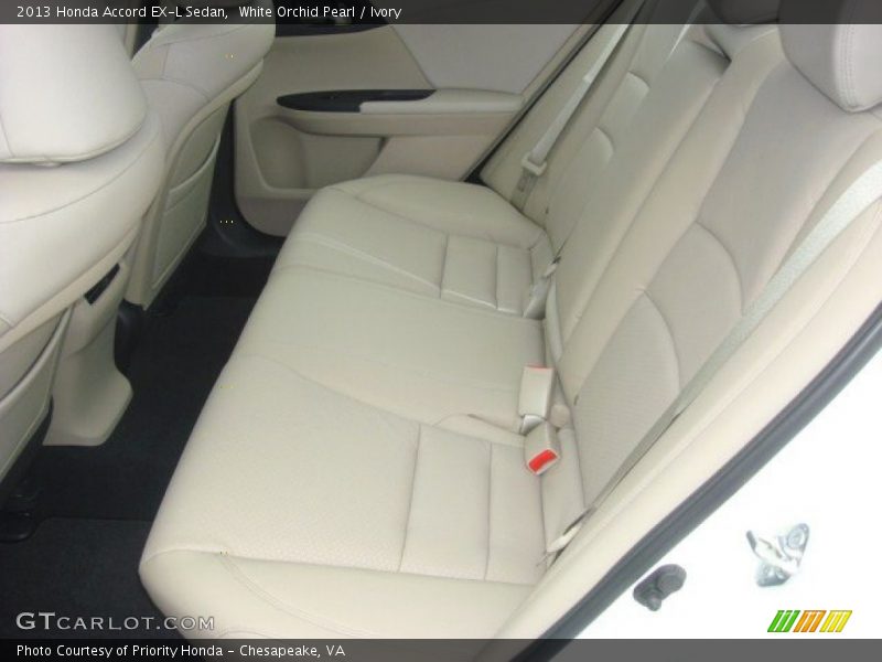 Rear Seat of 2013 Accord EX-L Sedan