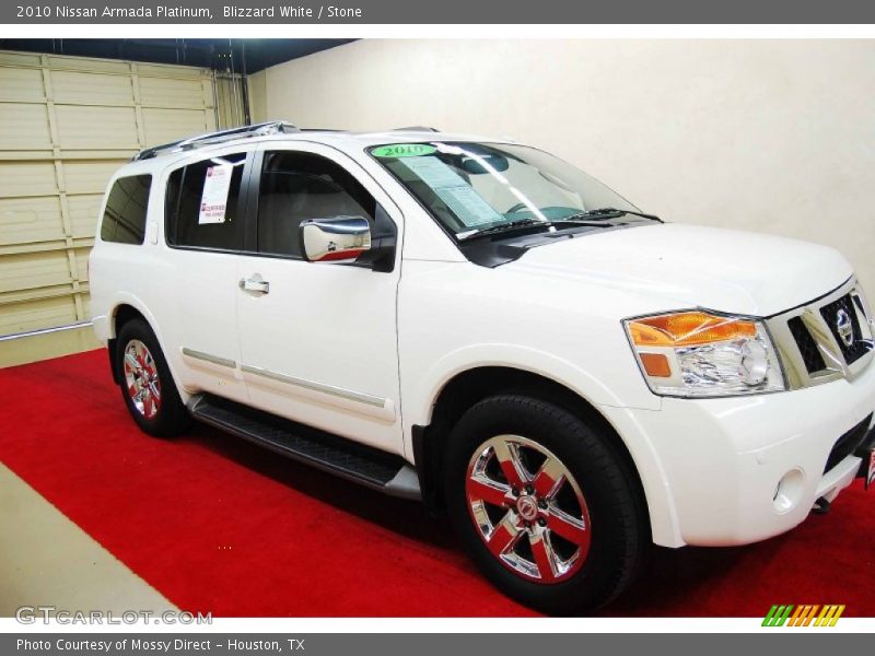 Blizzard White / Stone 2010 Nissan Armada Platinum