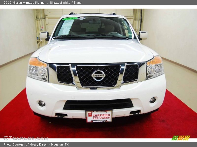 Blizzard White / Stone 2010 Nissan Armada Platinum