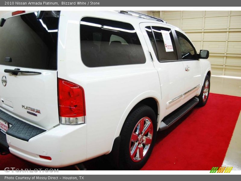 Blizzard White / Stone 2010 Nissan Armada Platinum