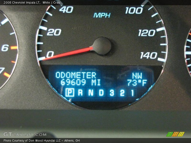 White / Gray 2008 Chevrolet Impala LT