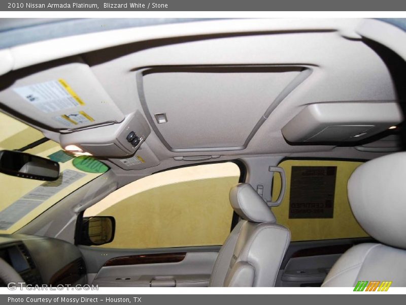 Blizzard White / Stone 2010 Nissan Armada Platinum