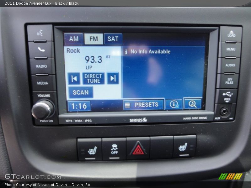 Black / Black 2011 Dodge Avenger Lux