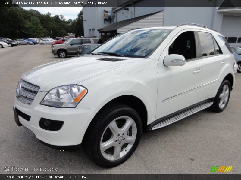 Arctic White / Black 2008 Mercedes-Benz ML 350 4Matic