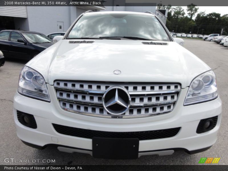 Arctic White / Black 2008 Mercedes-Benz ML 350 4Matic