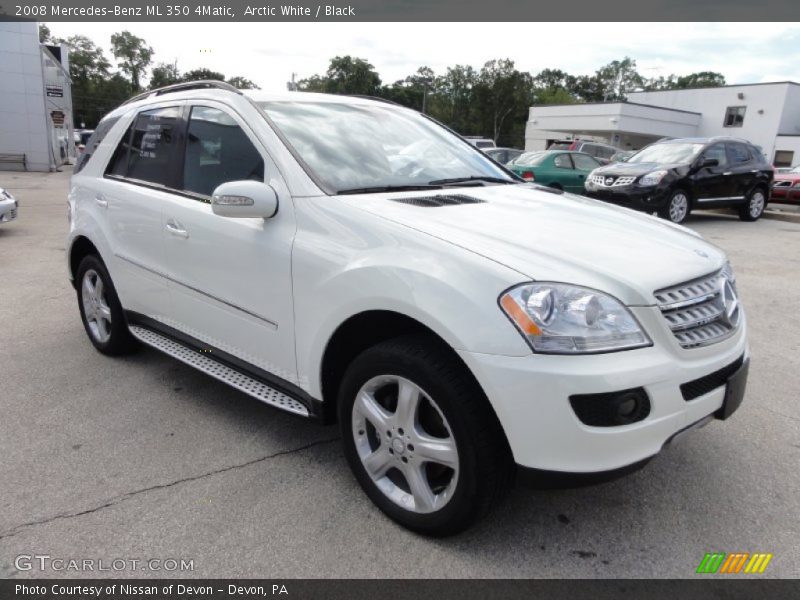 Arctic White / Black 2008 Mercedes-Benz ML 350 4Matic
