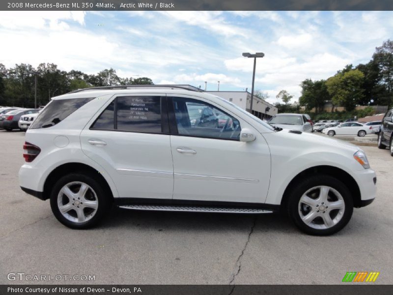 Arctic White / Black 2008 Mercedes-Benz ML 350 4Matic