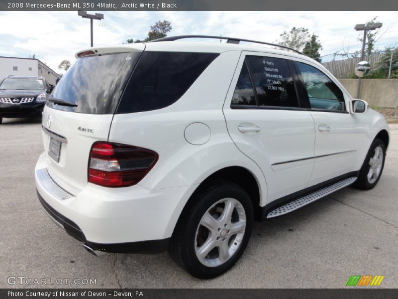 Arctic White / Black 2008 Mercedes-Benz ML 350 4Matic