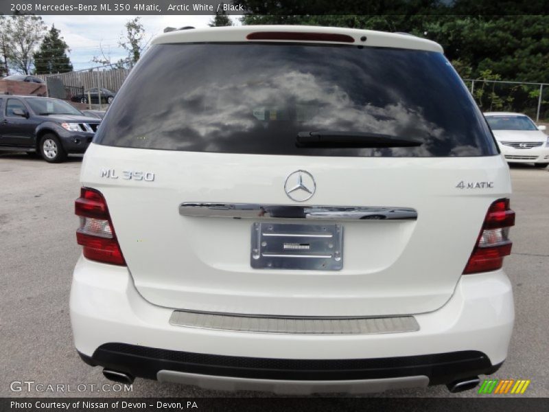 Arctic White / Black 2008 Mercedes-Benz ML 350 4Matic