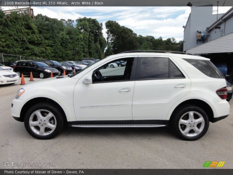Arctic White / Black 2008 Mercedes-Benz ML 350 4Matic