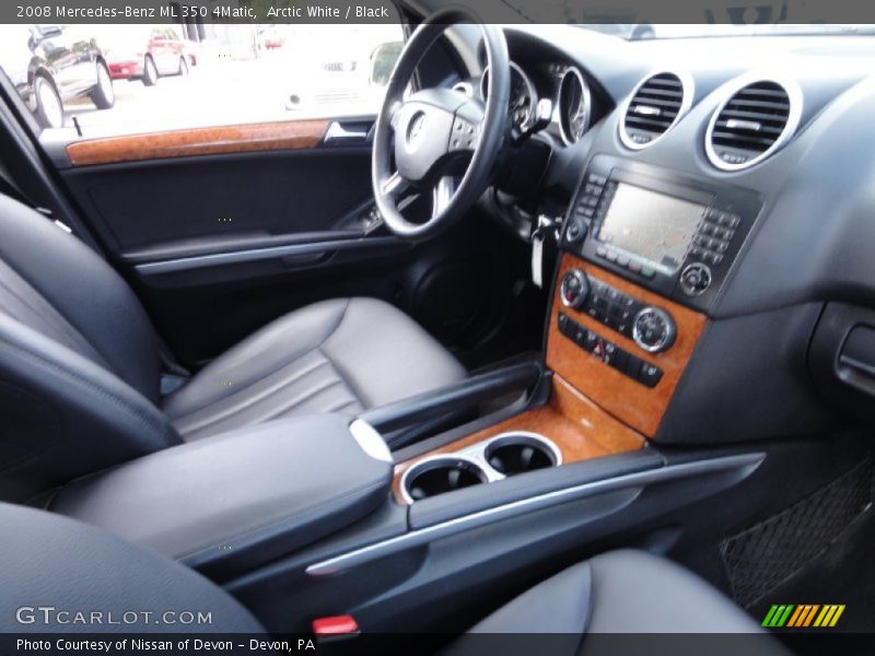 Arctic White / Black 2008 Mercedes-Benz ML 350 4Matic