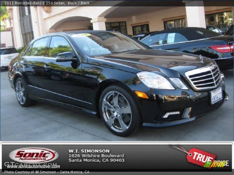 Black / Black 2011 Mercedes-Benz E 350 Sedan
