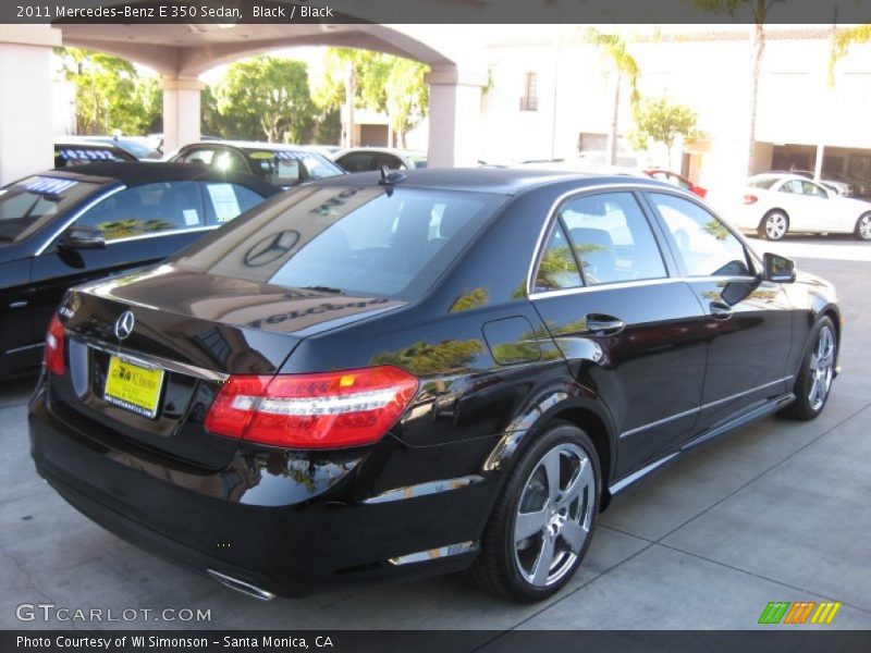 Black / Black 2011 Mercedes-Benz E 350 Sedan