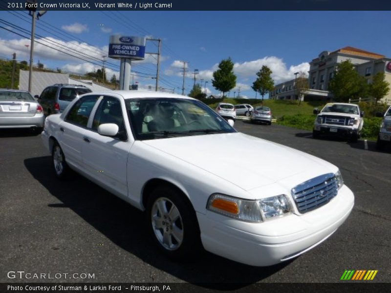 Vibrant White / Light Camel 2011 Ford Crown Victoria LX