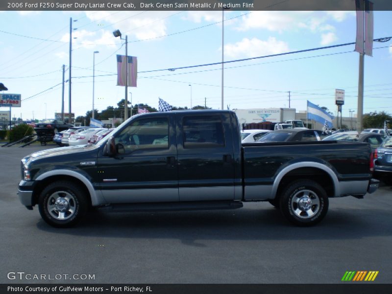 Dark Green Satin Metallic / Medium Flint 2006 Ford F250 Super Duty Lariat Crew Cab