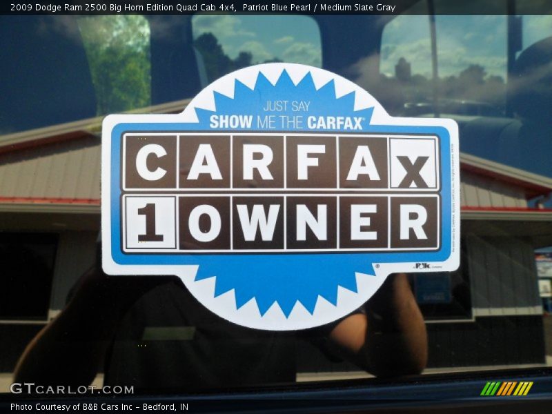 Patriot Blue Pearl / Medium Slate Gray 2009 Dodge Ram 2500 Big Horn Edition Quad Cab 4x4